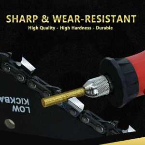 MATA BOR PENGASAH RANTAI GERGAJI MESIN KEPALA GERINDA GERINDING ALAT ASAH KIKIR RANTAI 4-5.5mm 6 PCS