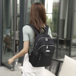Womens Oxford Cloth Backpack 2024 New Waterproof Lightweight Travel Bag Canvas Student Bookbag Double Shoulder Bag Casual Style