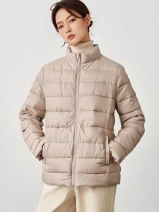 เสื้อแจ็คเก็ตผ้าฝ้ายทรงสลิมฟิตสำหรับผู้หญิง F31 ฤดูหนาว 2023 แขนยาว คอตั้ง สไตล์เกาหลี เสื้อผ้าแบบลำลอง น้ำหนักเบา ขนแกะเทียม