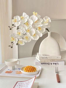 High Quality Artificial Butterfly Orchid Decorative Pieces for Living Room Dining Table Home Decor Silk Flower Arrangement