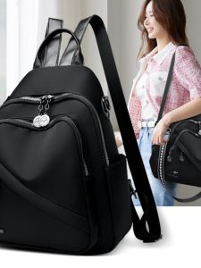 Kangaroo Oxford Cloth Large Capacity Womens Backpack Fashionable Travel Bag Soft Handle Zipper Closure Casual Scene Youth