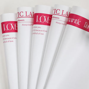 Internet Celebrity Minimalist Wrapping Paper Rose-Red Barbie Pink Wrapping Paper Flowers Bouquet Dacal Paper Lining Matching Floral Material