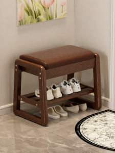 ZHUSHANXIA | Luxurious Wooden Shoe Storage Bench Compact Entryway Seat