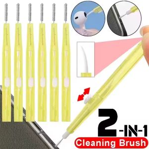 12Pcs Dual-Head Telescopic Cleaning Brush Mobile Phone Speaker Charging Port 2in1 Cleaning Kit for IPhone Samsung Keyboard Brushes