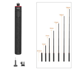 Flymile Tripod Selfie Stick Vlog Handle for DJI Pocket 3/Action 5 Pro/Insta360 X5/Gopro Accessories 62.99/55.1in Extendable