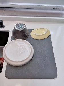 Super Absorbent Dish Drying Mat Drain Pad Coffee Machine Bottle Dinnerware Placemat mat