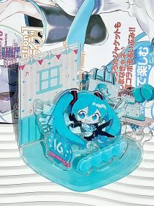 Bandai | Vocaloid Hatsune Miku 16th Anniversary Acrylic Stand Figure Anime Decor 3D Wall Art Cute Desktop Ornament Gift for Fans
