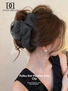 DAISY DREAM | Polka Dot Ruffled Cloudy Large Hair Clip