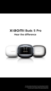 Xiaomi Buds 5 Pro I Dual-amplifier coaxial triple drivers for precise sound I Up to 55dB active noise cancellation