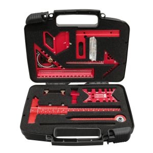 Bộ Dụng Cụ Hình Vuông Chế Tác Gỗ 9 Món Với Thước Kẻ Nhôm Dụng Cụ Tìm Tâm Compa Vẽ Tròn Dụng Cụ Mài Thước Đo Chiều Cao