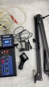 Combo Livestream-Thu âm Mixer F7 có Bluetooth và Mic thu âm 48V Chính hãng K600Tặng đủ Phụ Kiện