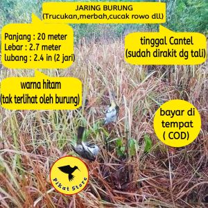 JALA PIKAT BURUNG TRUCUKAN #3 JALA PIKAT BURUNG CERUCUKAN JONTROT BURUNG TRUCUKAN JALA JARING BURUNG ANTI MENTAL JARING BURUNG AKURAT JARING BURUNG 2 INCI JARING 3 INCI JARING BURUNG 4 INCI JARING BURUNG WARNA HITAM JARING JEBAK BURUNG TRUCUKAN ANTI GAGAL