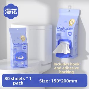 MANHUA| Flushable Wet Toilet Paper for Men and Women 80 Sheets