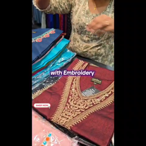 MADANIKAS Womens Rayon 2 Tone Embroidered Kurti for elegant touch Tops Only MB Series