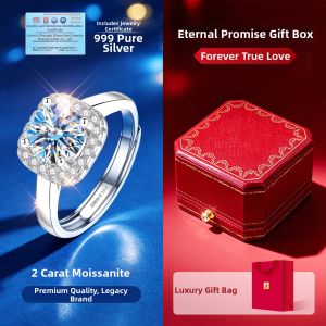 East Beauty | High Purity Silver Moissanite Engagement Ring