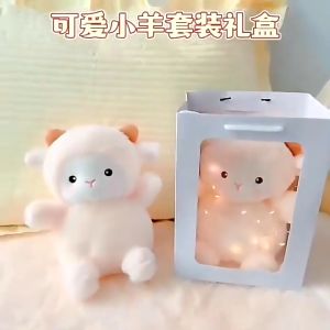 Cute sheep plush toy doll teddy bear plushie soft toy kid birthday gift 波克小羊
