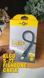 KLGO S-21 1M Fish Bone Fast Charging USB Quick Sync Cable Mobile Charges for Lightning IOS