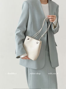 Double R Cute Bucket Bag Soft Candy Square Shape Commuter Womens New 2025 Single Shoulder Crossbody Underarm Mobile Phone Bag