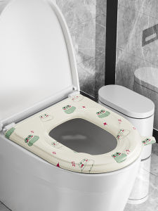 Thickened Waterproof Toilet Seat Cover EVA Toilet Mat Cute Four Seasons Universal No Wash Toilet Ring Cushion Home Toilet Cover