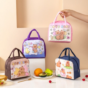Insulated Lunch Bag Box Cooler Tote Bag Cooler Leakproof Picnic Bag Reusable school Lunch Bag- Cute Capybara Lunch BAG