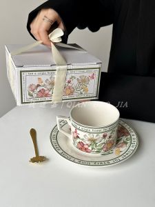 Good-looking Gift Ceramic Coffee Set Gift Set Fancy Retro Minority Latte Cup Girls Gifts