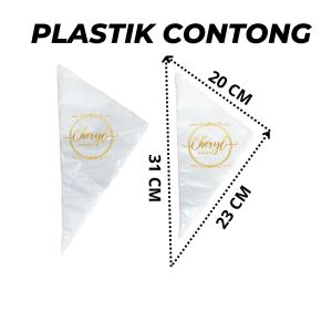 (40 PCS) PLASTIK CONTONG / PLASTIK WHIP CREAM / PLASTIK KRIM KUE