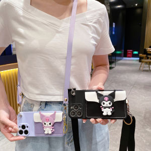 สำหรับ Vivo Y17S Y78 Y27 V27 Y02 Y21 Y02s Y16 Y36 Y35 Y22 Y22S V25 Y15S Y30 X70 Y11S Y21S Y33S Y50 Y20 Y15A กระเป๋าสตางค์หนังสายคล้องผู้ชาย S1 Y20S เคสโทรศัพท์ Y31 Pro Kuromi