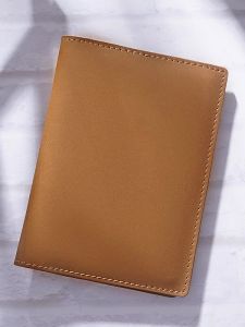 Leather Passport Holder Vintage Business Boarding Card Genuine Leather Passport Bag Document Organizer for Men