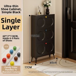 ZHUSHANXIA | Ultra-thin French Style Shoe Cabinet Compact Design