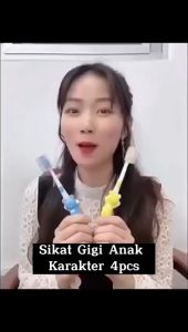Sikat Gigi Anak Karakter isi 4pcs Bulu Super Halus dan Lembut / Kids Toothbrush Colorful Travel Pack - HOMIA