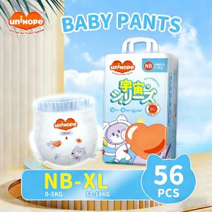 (FOC 100pc Baby Wipes) Unihope Universe Baby Diapers Japan Technology - Ultra-Thin Breathable & Skin-Friendly (NB-XL) (56pc/pack)