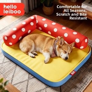 HELLOLEIBOO | Durable Bite-Resistant Dog Bed Medium and Small Sizes