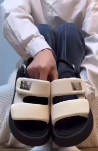 Giày Sandal quai hậu quai dán dép quai hậu nữ đế cao da mềm chuẩn size