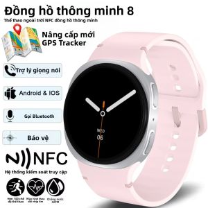 Đồng Hồ Thông Minh 8 Mini GPS Định Vị Dành Cho Nam & Nữ Thể Thao Sức Khỏe Gọi BT NFC Chống Nước IP68 La Bàn Màn Hình Cảm Ứng Tròn Tương Thích Android Wear
