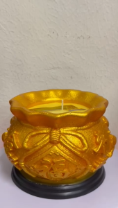 Elegant Prosperity Scented Candle Holder - Hong Yun Ju Bao Deng [1Pc/Box] 鸿运聚宝灯【1粒装】