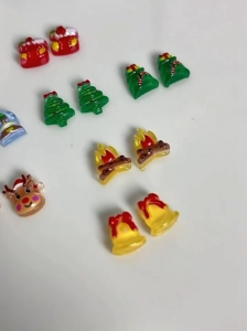 พร้อมส่ง อะไหล่เรซิ่นคริสต์มาสน่ารักการ์ตูน Santa Claus Bonfire Elk เรซิ่นติดเล็บ (1 ชุด มี 5 ชิ้น)