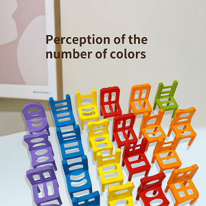Assembly Blocks Stacking Chairs Childrens Chair Stacking Toy Balancing Training Game Mini Folding Chair Balanced Game