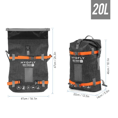 Outdoor Waterproof Dry Bag River Trekking Floating Roll-top Backpack Drifting Swimming Water Sports Dry Bag 10L / 15L / 20L