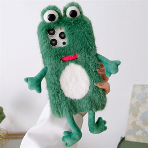 for OPPO A1 A2 A5 A7 A8 A9 A11 A12 A15 A16 A17 A18 A31 A32 A33 A36 A38 A52 A53 A54 A55 A57 A58 A59 A72 A74 A76 A77 A78 A79 A92 A93 A94 A95 A96 A98 Furry Phone Case Funny Big Eye Frog Soft Plush Hand Feet Doll Fur Cartoon