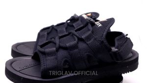 TRIGLAV - Sendal Cowok Gunung Dewasa Selop Spider Pro Allblack Eva Super