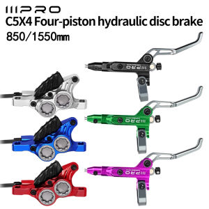 MEROCA | IIIPRO C5X4 Ultralight 4 Piston Bicycle Hydraulic Brake 850/1550mm MTB Brake Cooling Oil Pressure AM DH Road Bike Disc Brake