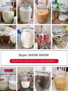 rice dispenser 10 kilos/10kg sale large capacity rice container glass rice dispenser rice storage container airtightcanisters and jars organizer food storage dispensers glass jar kitchen canisters jars glass container with lid moisture-proof insect proof