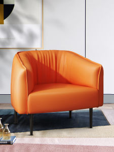 Scandinavian Single-Seat Sofa Chair Accessible Luxury Chair Snail Chair Balcony Leisure Chair Orange Internet Celebrity Negotiation Lounge Seat