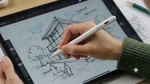 Active Stylus Pen with Palm Rejection Tilt Sensitivity & Fast Charging – Type-C Stylus Pencil for iPad / Tablet