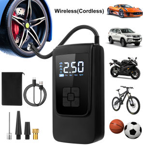 Portable Air Compressor Tires Inflator Pump Wireless Tire Inflator Pump Accurate Pressure Air Pump for Motorcycle Bicycle Ball