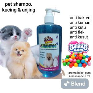 shampo kucing & anjing anti jamur anti kutu anti flek aroma bublel gum kemasan 250 ml