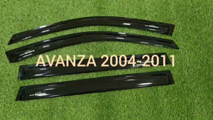 คิ้วกันสาด กันสาด กันสาดประตู สีดำ ทึบ 4 ชิ้น โตโยต้า อเวนซ่า Toyota Avanza 2004 2005 2006 2007 2008 2009 2010 2011 ใส่ร่วมกันได้ A