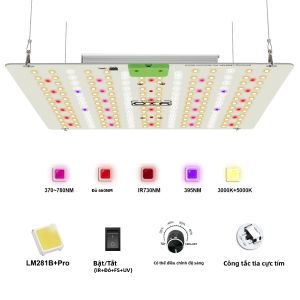 Đèn Trồng Cây LED Quang Phổ Toàn Diện 85W 180W LM281B+ PRO Đèn LED Quantum Cho Nhà Kính Thủy Canh Tăng Trưởng Cây Trồng