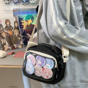 Yamy Brand Transparent Shoulder Bag Womens New Style Korean Japanese Design Student Crossbody Bag Casual Pure Color Bag