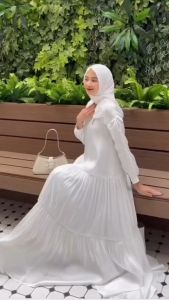 Gladies Dress Gamis Shimmer Viral Kondangan Pesta Wanita Dewasa Kekinian Murah Simple Elegan Modern
